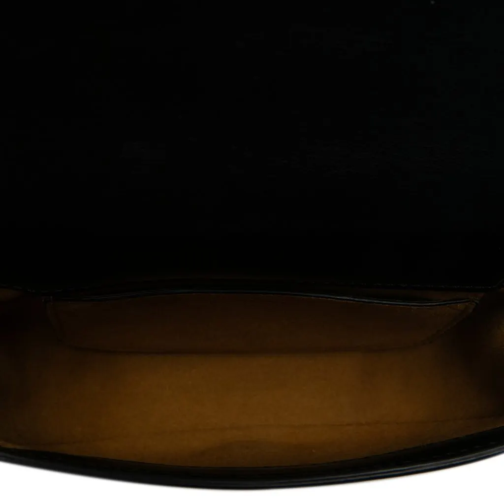 Stella McCartney Small Faux Leather Frayme Flap Crossbody Black Polyester Very good - Model View