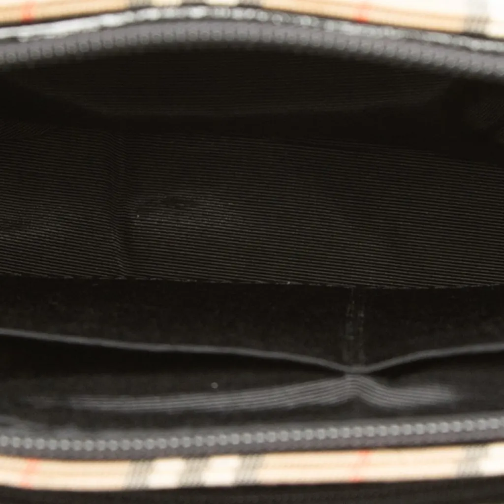Burberry Haymarket Check Canvas Tote Beige Canvas Good - Model View