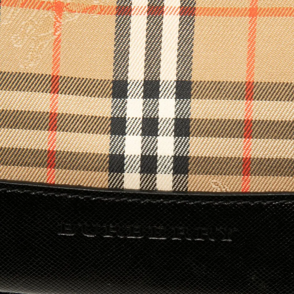 Burberry Haymarket Check Canvas Tote Beige Canvas Good - Box View
