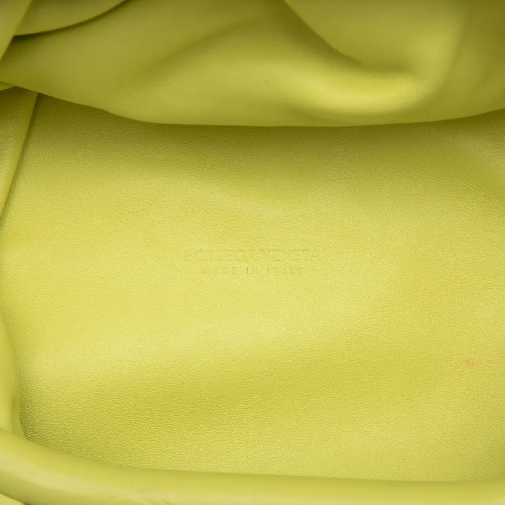 Bottega Veneta Lambskin Belt Chain Pouch Green Leather Very good - Box View