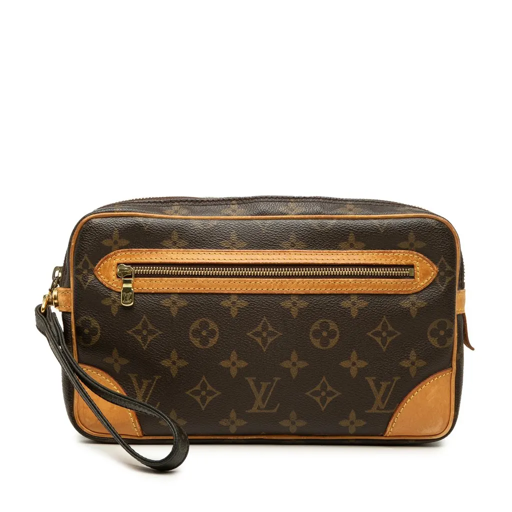 Louis Vuitton Monogram Marly Dragonne GM Brown Canvas Good - Front View