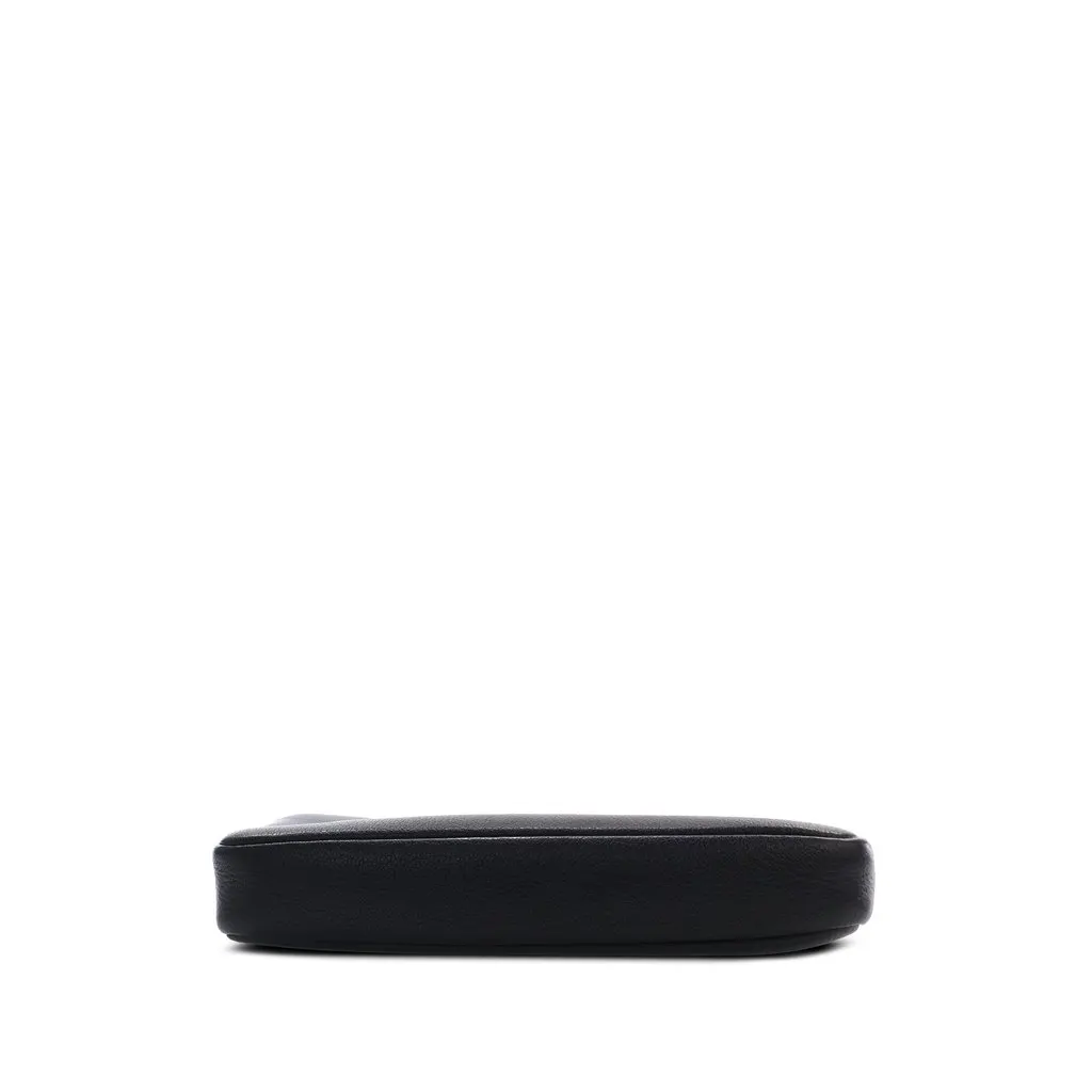 Chanel CC Calfskin Double Zip Wallet On Chain Black Leather Good - Inside View