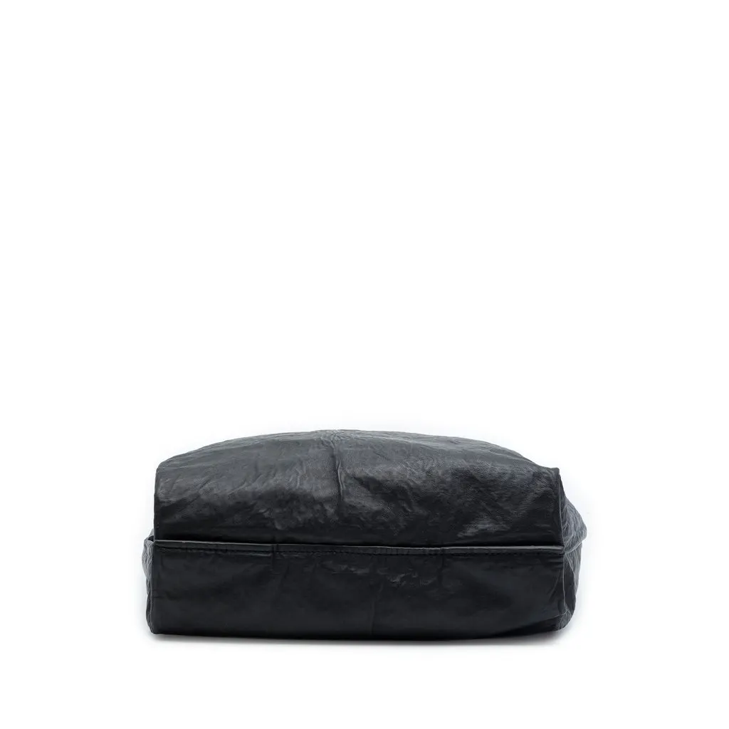 Prada Crinkled Nappa Tote Black Leather Very good - Inside View
