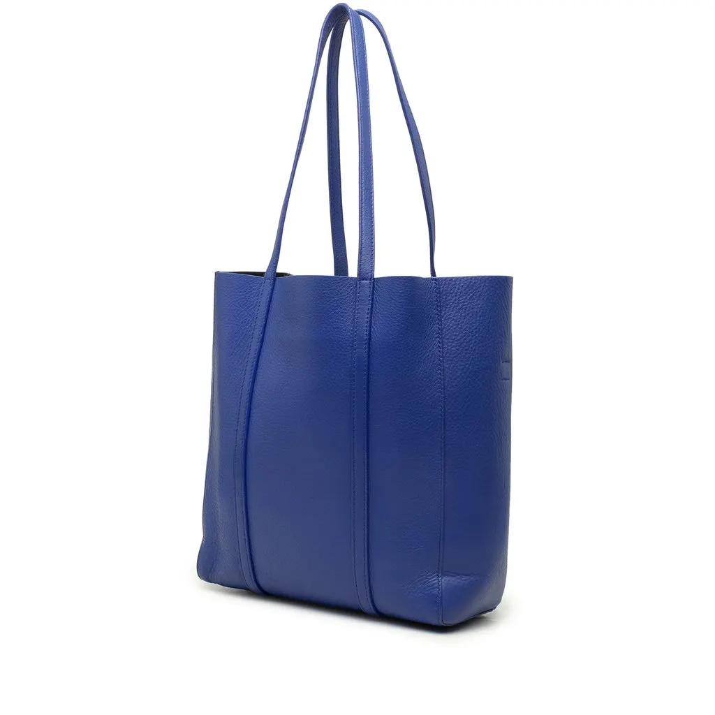 Balenciaga Leather Everyday Tote XS Blue Leather Good - Back View
