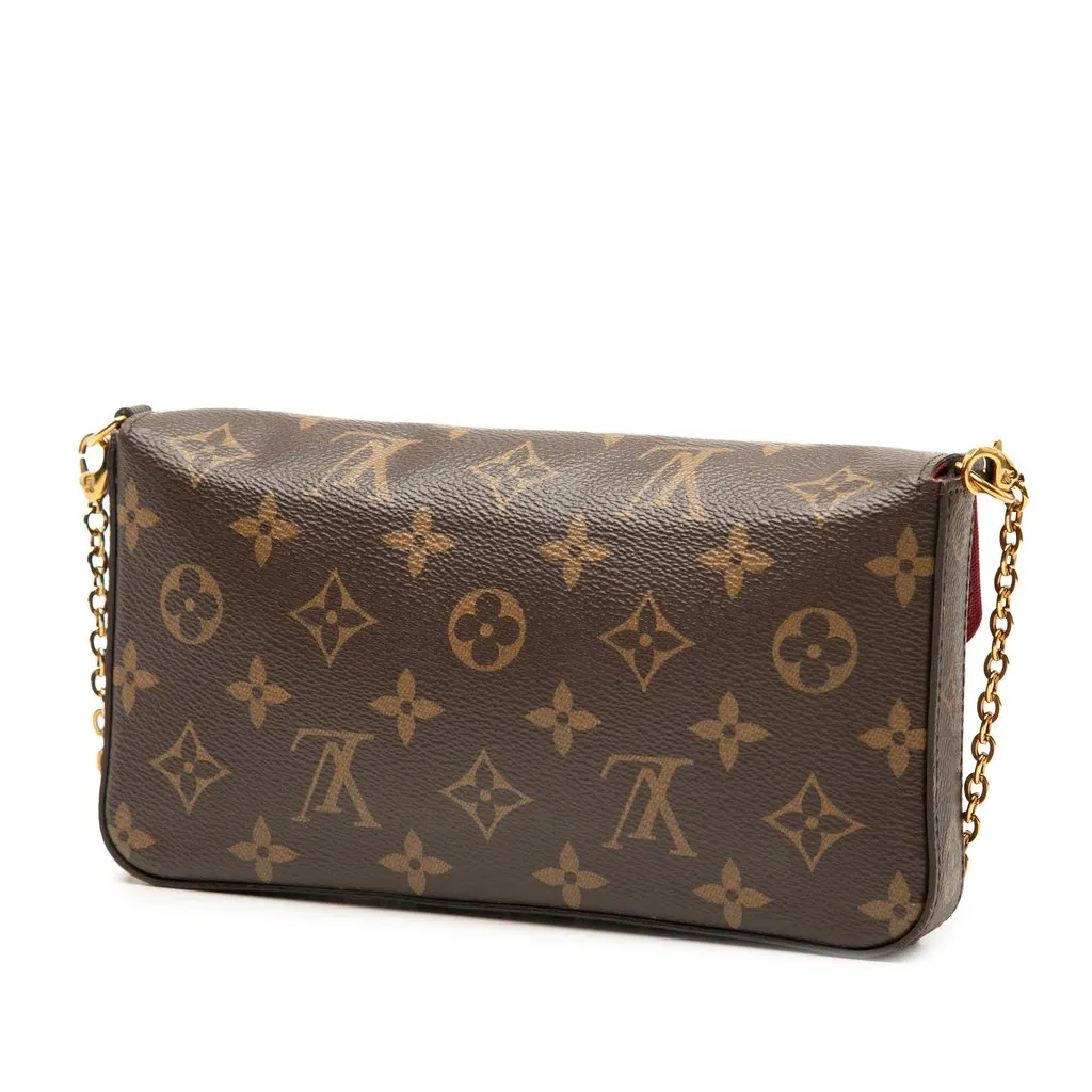 Louis Vuitton Monogram Pochette Felicie Brown Very good - Back View