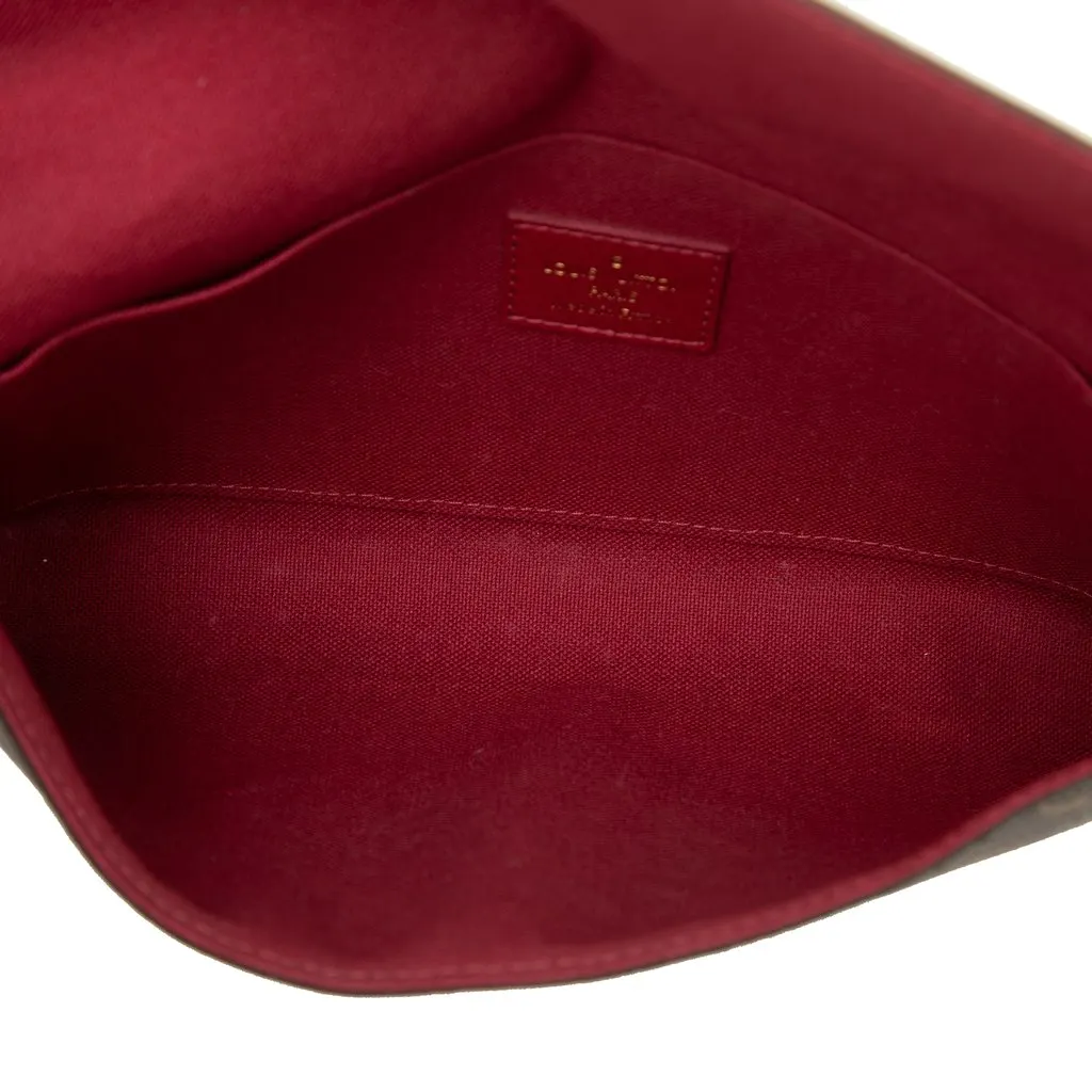 Louis Vuitton Monogram Pochette Felicie Brown Very good - Model View