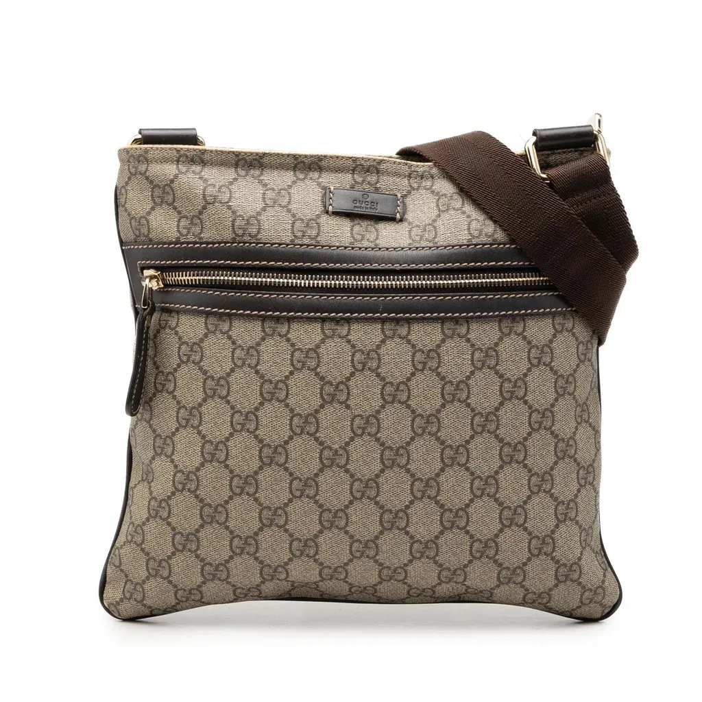 Gucci GG Supreme Crossbody Beige Very good - Front View