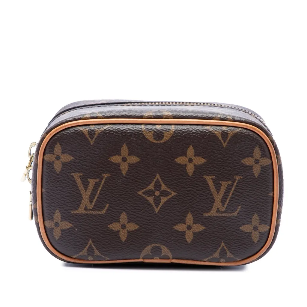 Louis Vuitton Monogram Nice Nano Vanity Case Brown Very good - Inside View