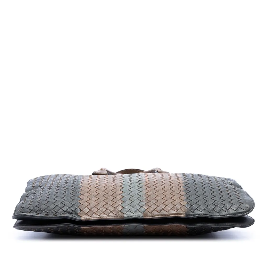 Bottega Veneta Nappa Intrecciato Club Fume Briefcase Brown Leather Very good - Inside View