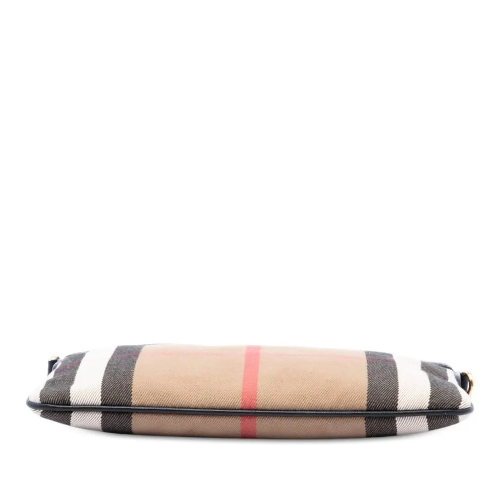 Burberry Mega Check Canvas Derby Peyton Crossbody Brown Very good - Inside View
