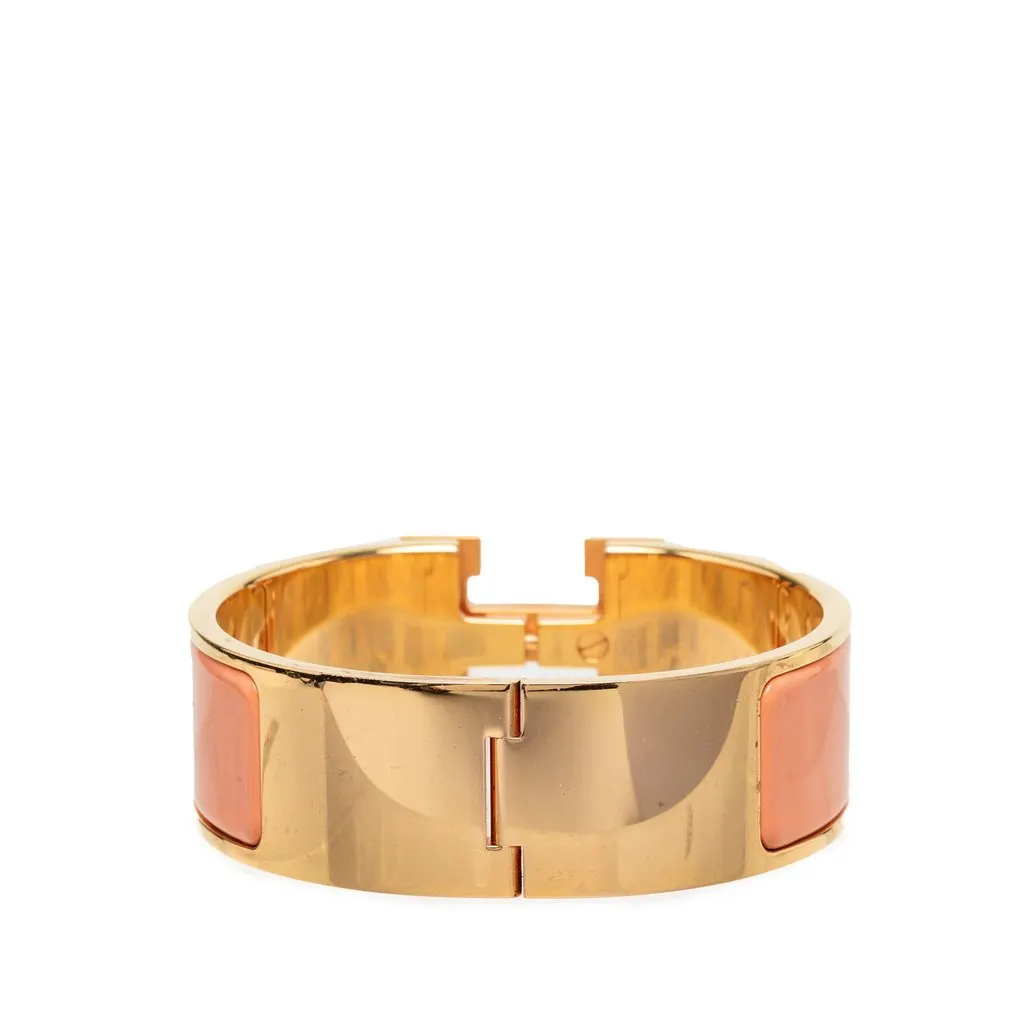Hermès Wide Enamel Clic Clac H Bracelet PM Orange Enamel Very good - Inside View