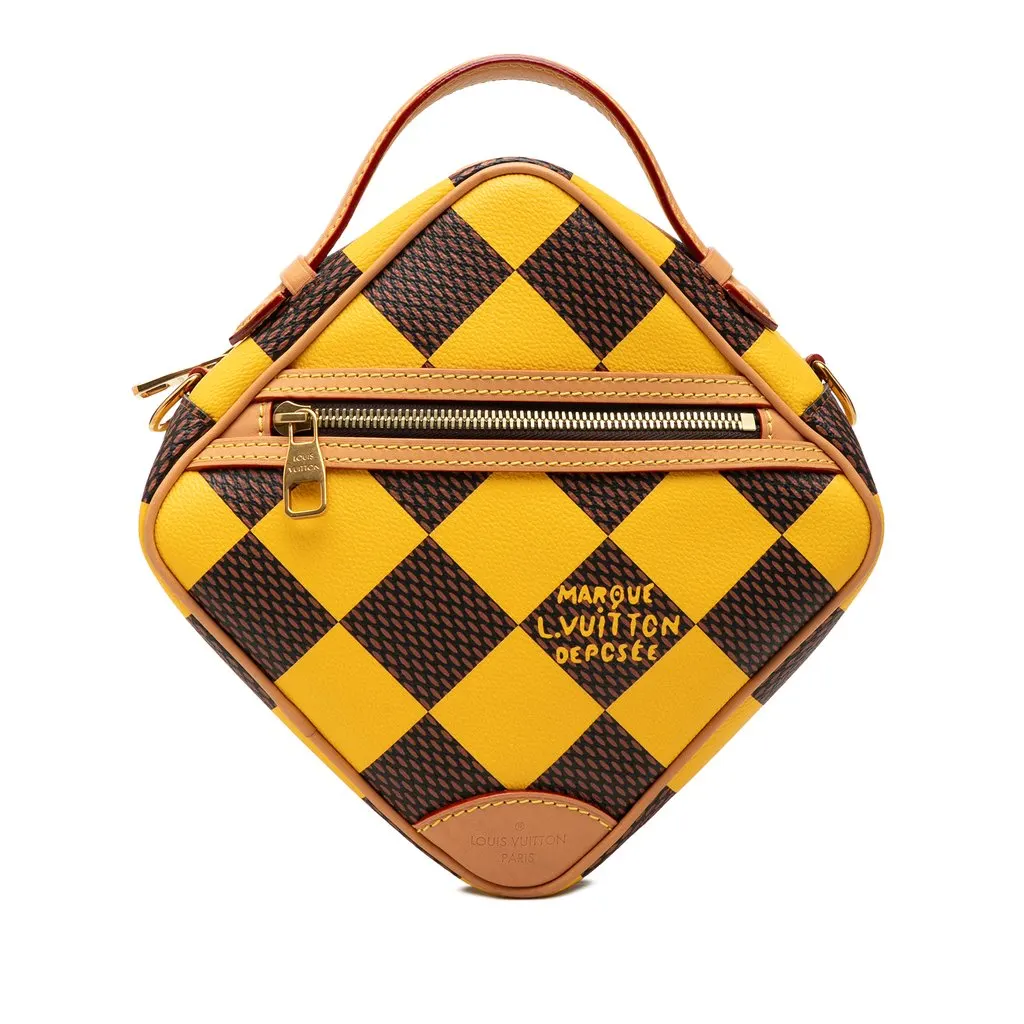 Louis Vuitton Damier Pop Chess Messenger Yellow Canvas Very good - Front View