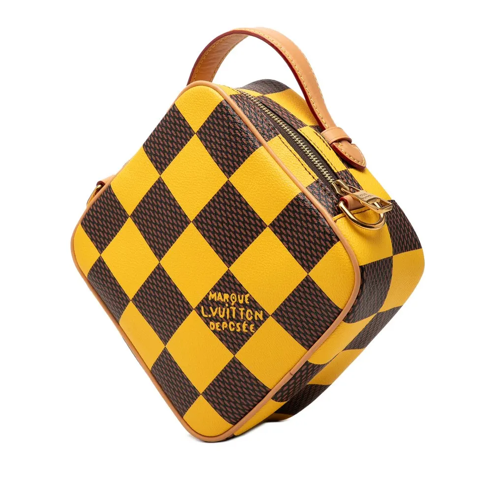 Louis Vuitton Damier Pop Chess Messenger Yellow Canvas Very good - Back View