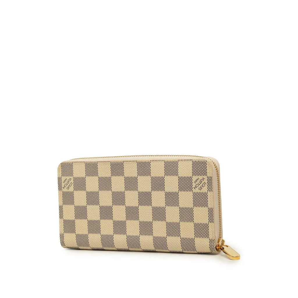 Louis Vuitton Damier Azur Zippy Long Wallet White Very good - Back View