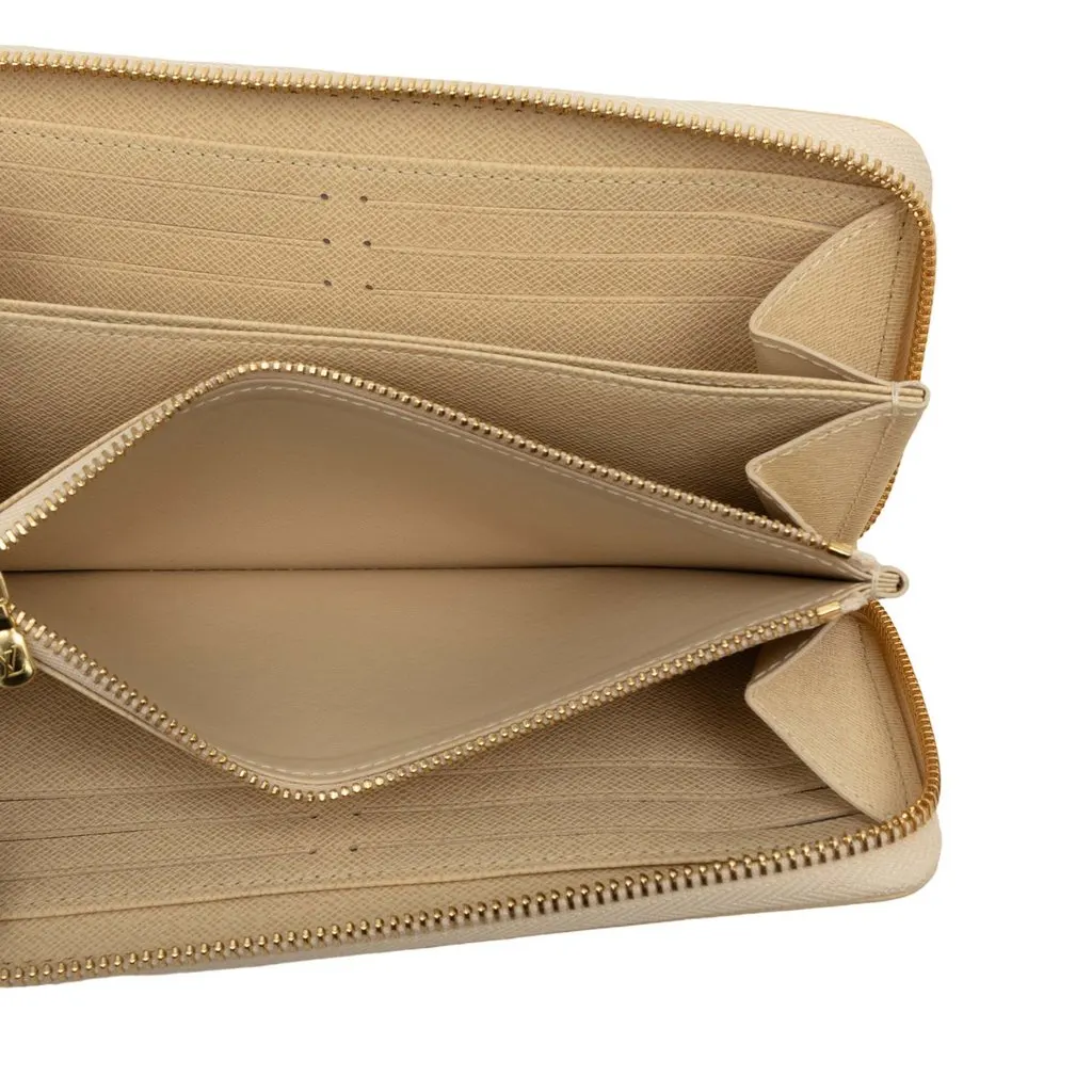 Louis Vuitton Damier Azur Zippy Long Wallet White Very good - Model View