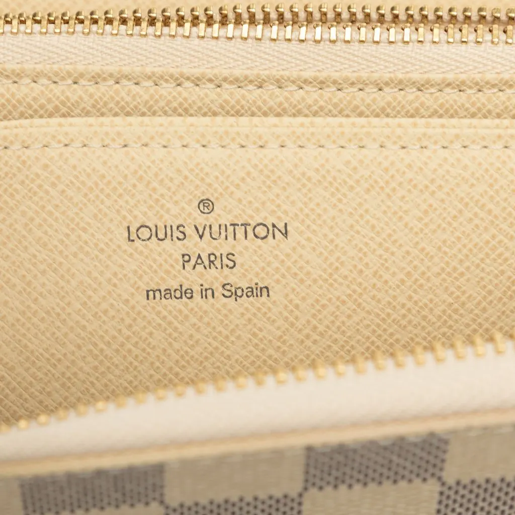 Louis Vuitton Damier Azur Zippy Long Wallet White Very good - Box View