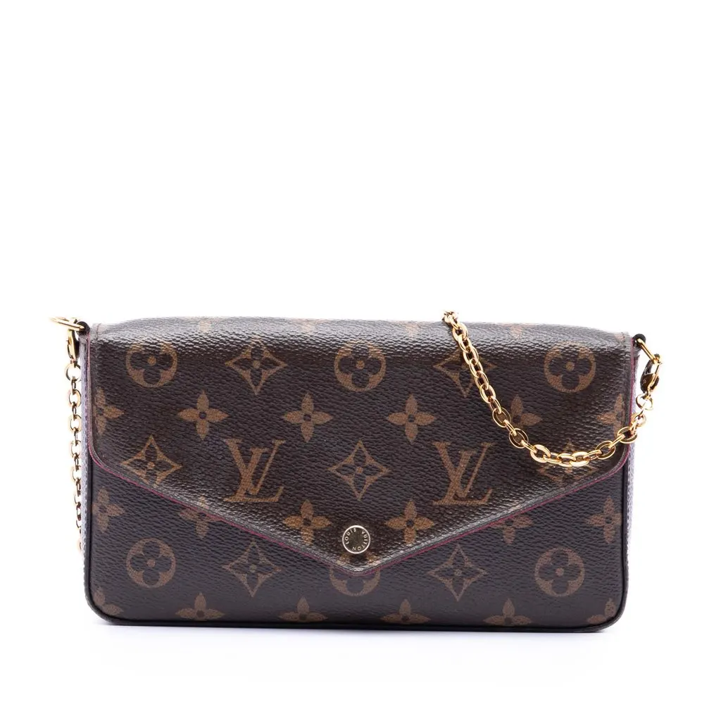 Louis Vuitton Monogram Pochette Felicie Brown Very good - Front View