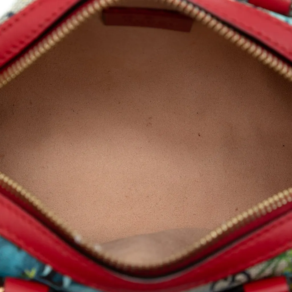 Gucci Mini GG Supreme Blooms Boston Bag Beige Very good - Model View