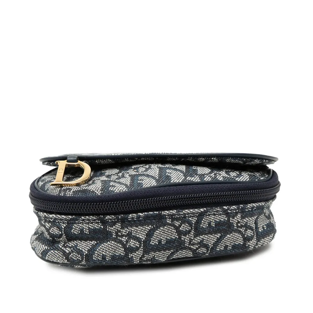 Dior Diorissimo Canvas Saddle Pouch Blue Very good - Inside View