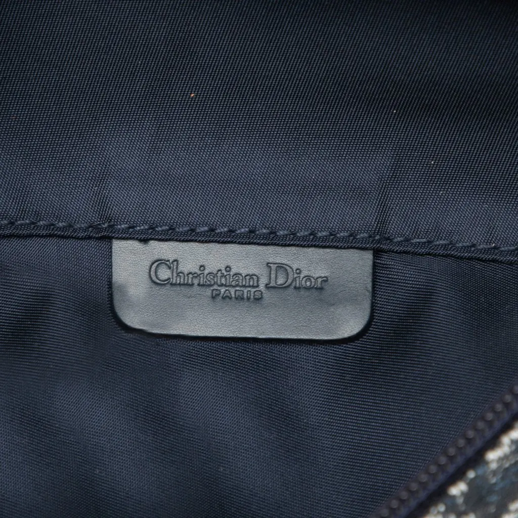 Dior Diorissimo Canvas Saddle Pouch Blue Very good - Box View