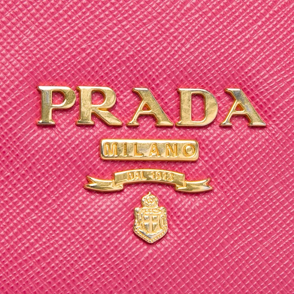 Prada Saffiano Lux Wallet On Chain Pink Leather Good - Box View