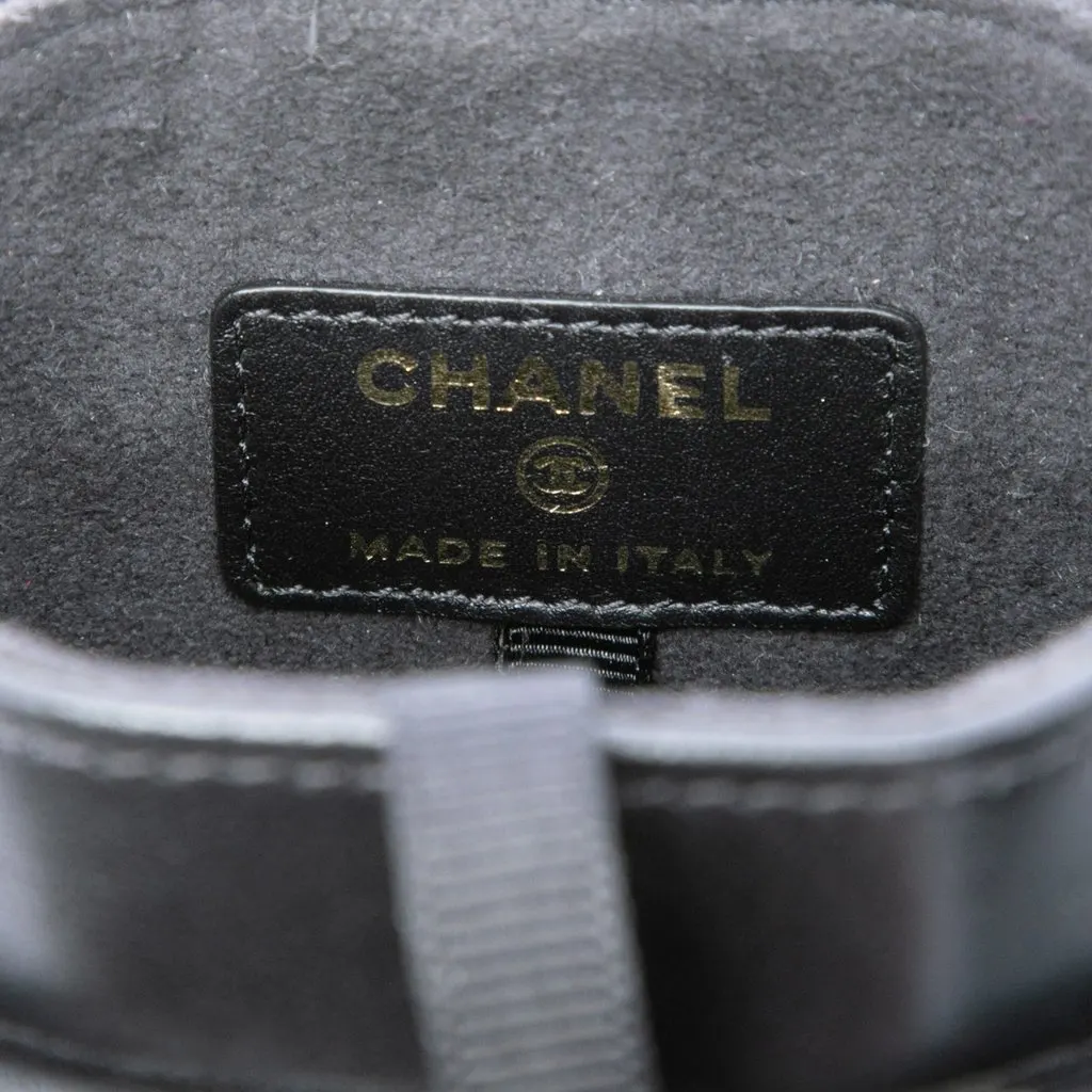 Chanel CC Quilted and Studded Lambskin Chain Around Phone Holder Black Leather Very good - Box View