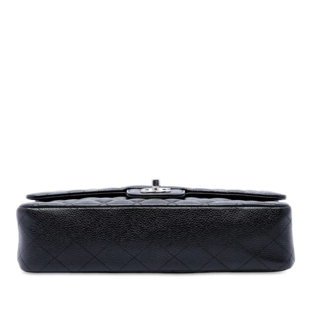 Chanel Medium Classic Caviar Double Flap Black Leather Very good - Inside View