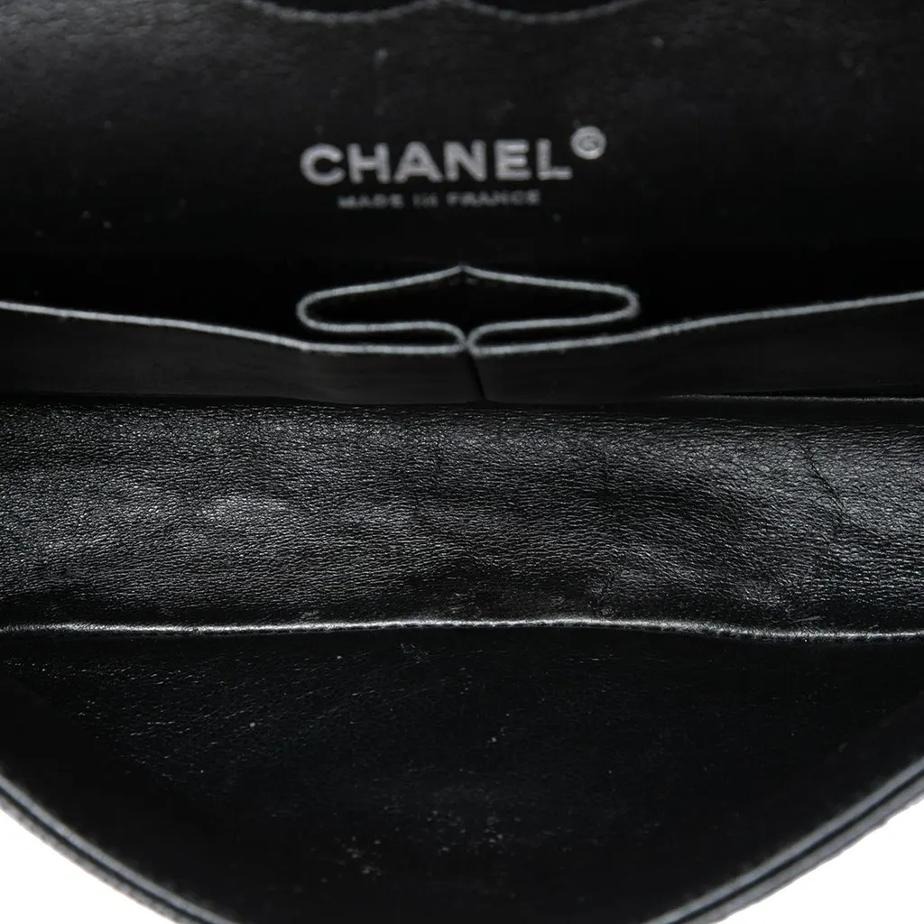 Chanel Medium Classic Caviar Double Flap Black Leather Very good - Model View