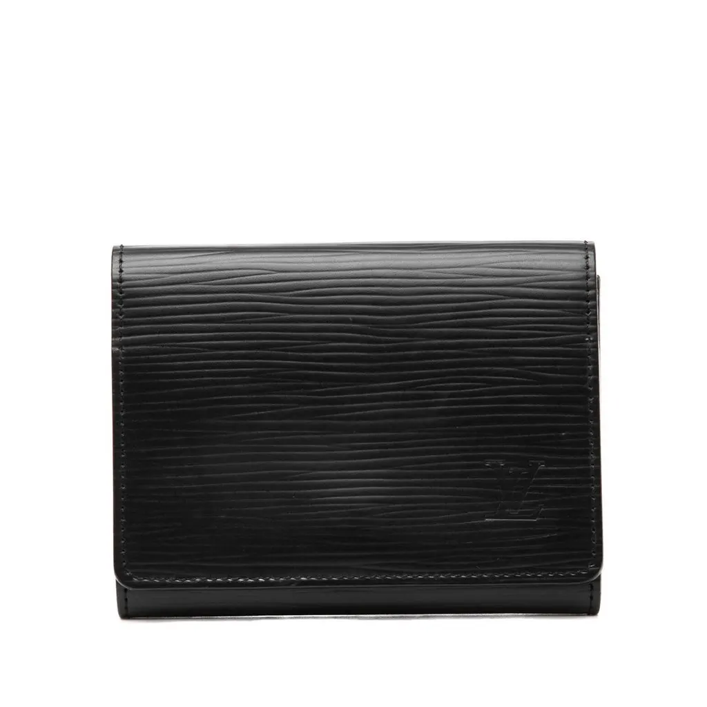 Louis Vuitton Epi Envelope Business Card Holder Black Leather Very good - Front View