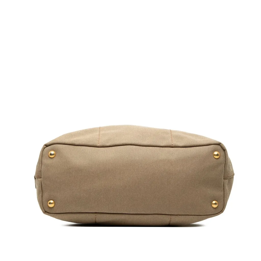 Prada Canvas Canapa Logo Tote Brown Very good - Inside View