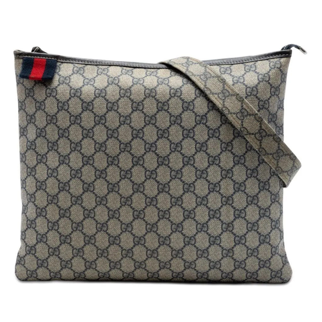 Gucci GG Supreme Web Crossbody Beige Very good - Front View