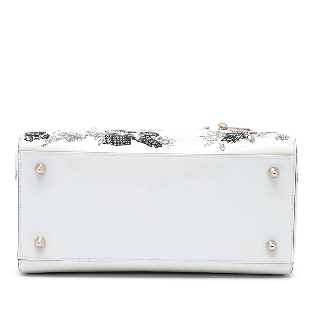 Dior Medium Patent Toile de Jouy Lady Dior White Leather Very good - Inside View