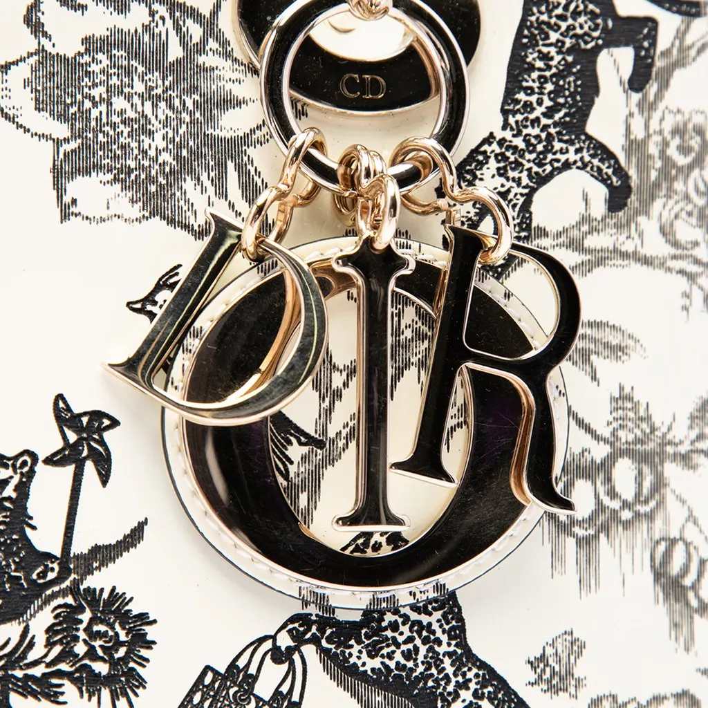 Dior Medium Patent Toile de Jouy Lady Dior White Leather Very good - Box View