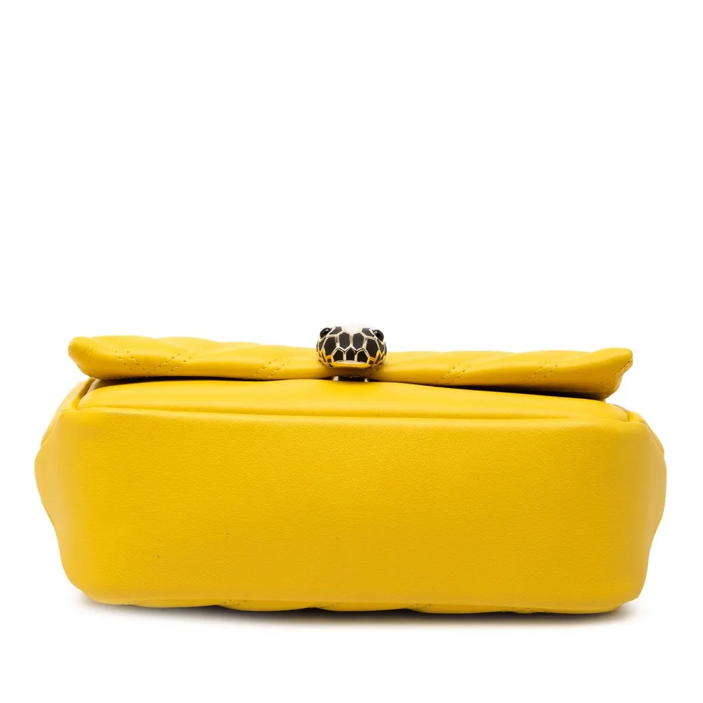 Bvlgari Leather Serpenti Cabochon Chain Crossbody Yellow Leather Very good - Inside View