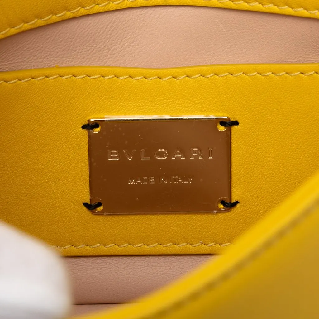 Bvlgari Leather Serpenti Cabochon Chain Crossbody Yellow Leather Very good - Box View
