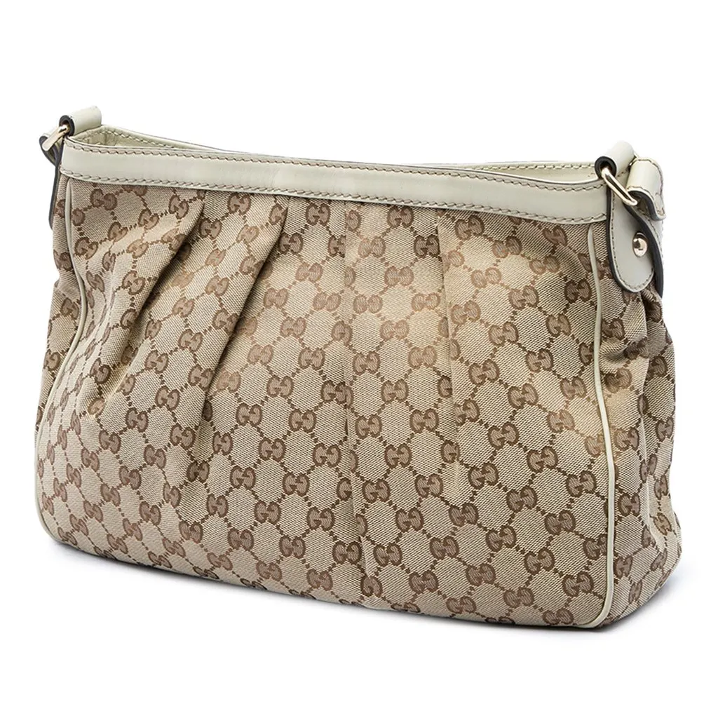 Gucci GG Canvas Sukey Crossbody Beige Canvas Very good - Back View