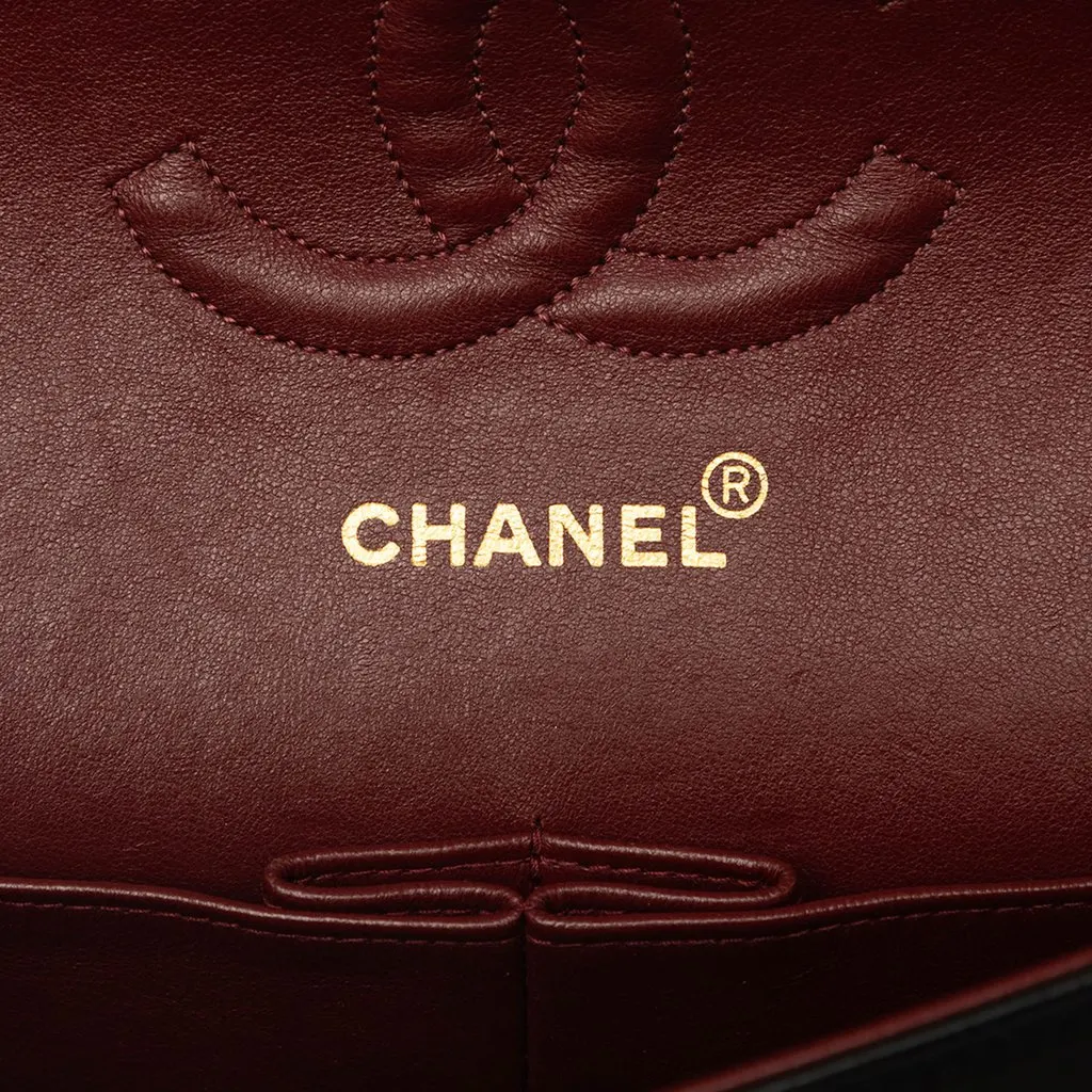 Chanel Medium Classic Lambskin Double Flap Black Leather Very good - Box View