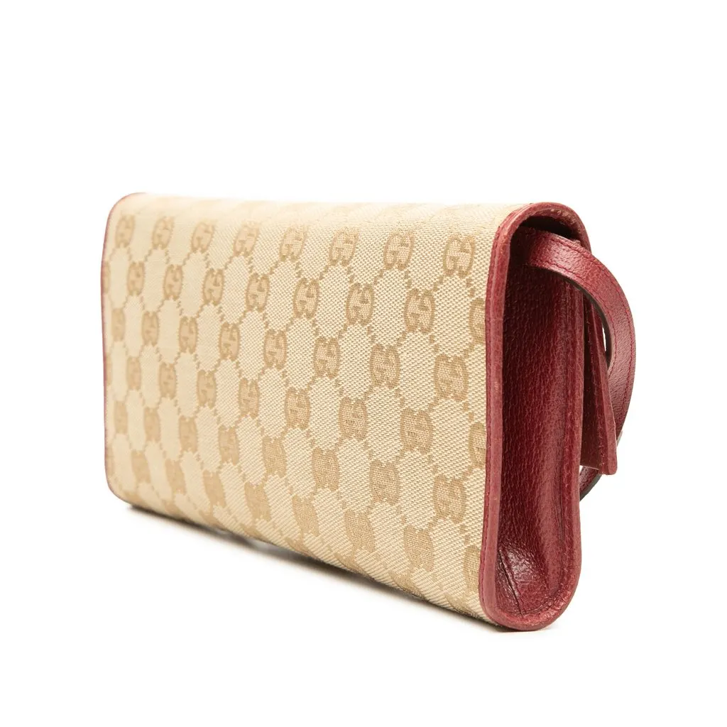 Gucci GG Canvas Bamboo Bar Crossbody Beige Very good - Back View