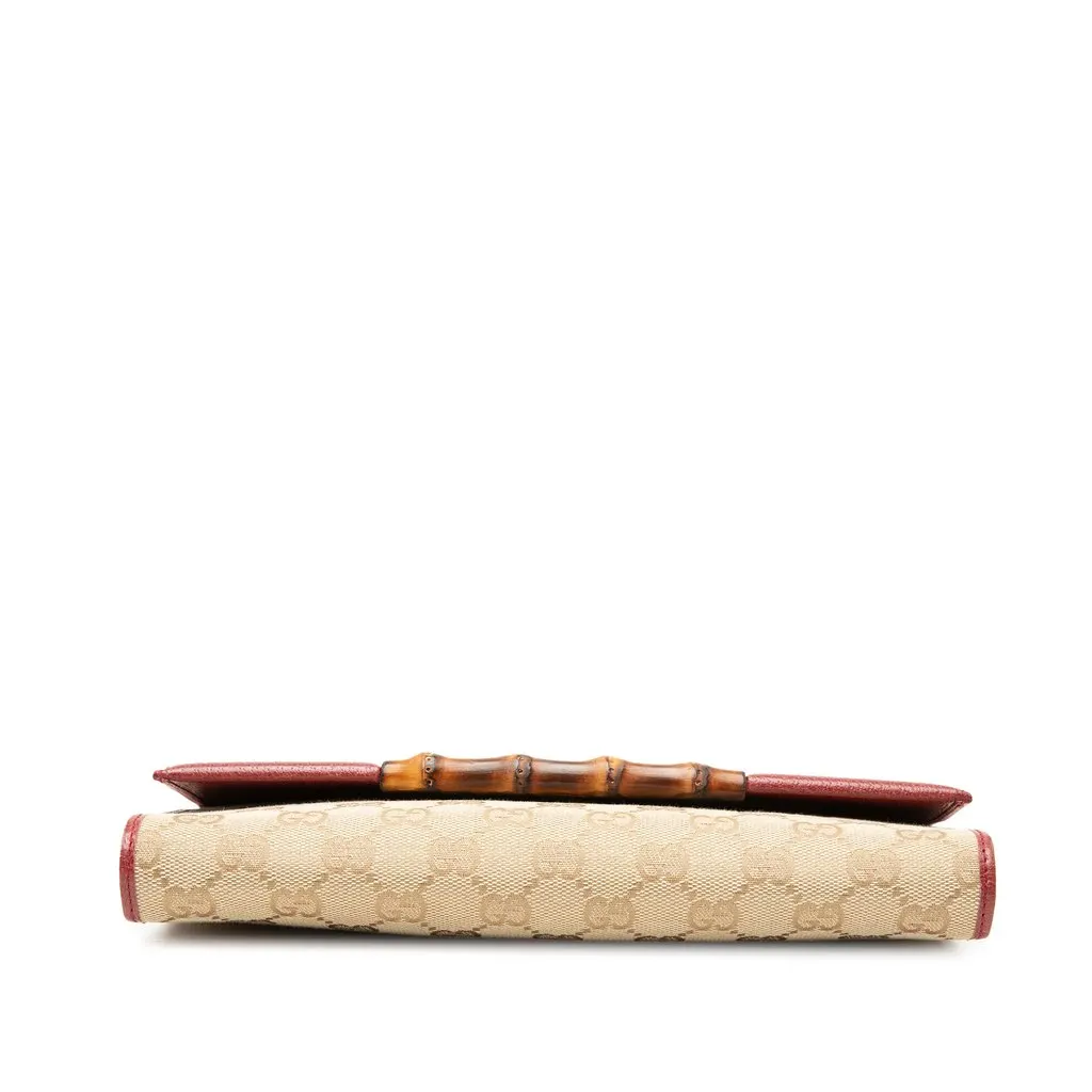 Gucci GG Canvas Bamboo Bar Crossbody Beige Very good - Inside View