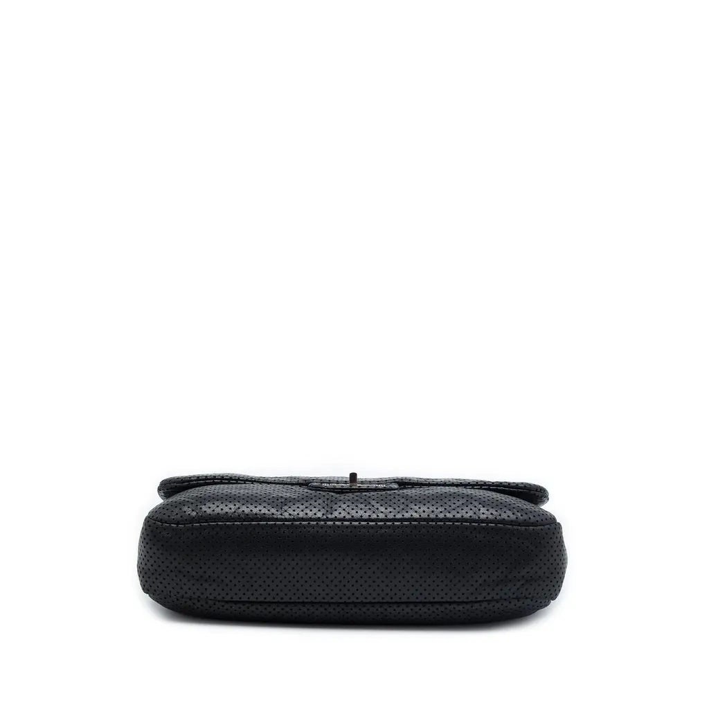 Chanel Medium Perforated Calfskin Reissue 2.55 Drill Flap Black Leather Very good - Inside View