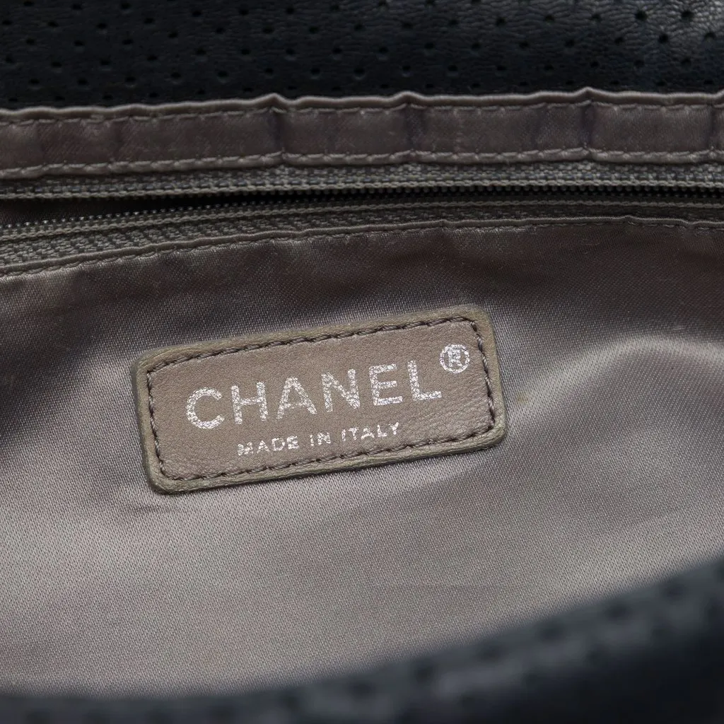 Chanel Medium Perforated Calfskin Reissue 2.55 Drill Flap Black Leather Very good - Box View