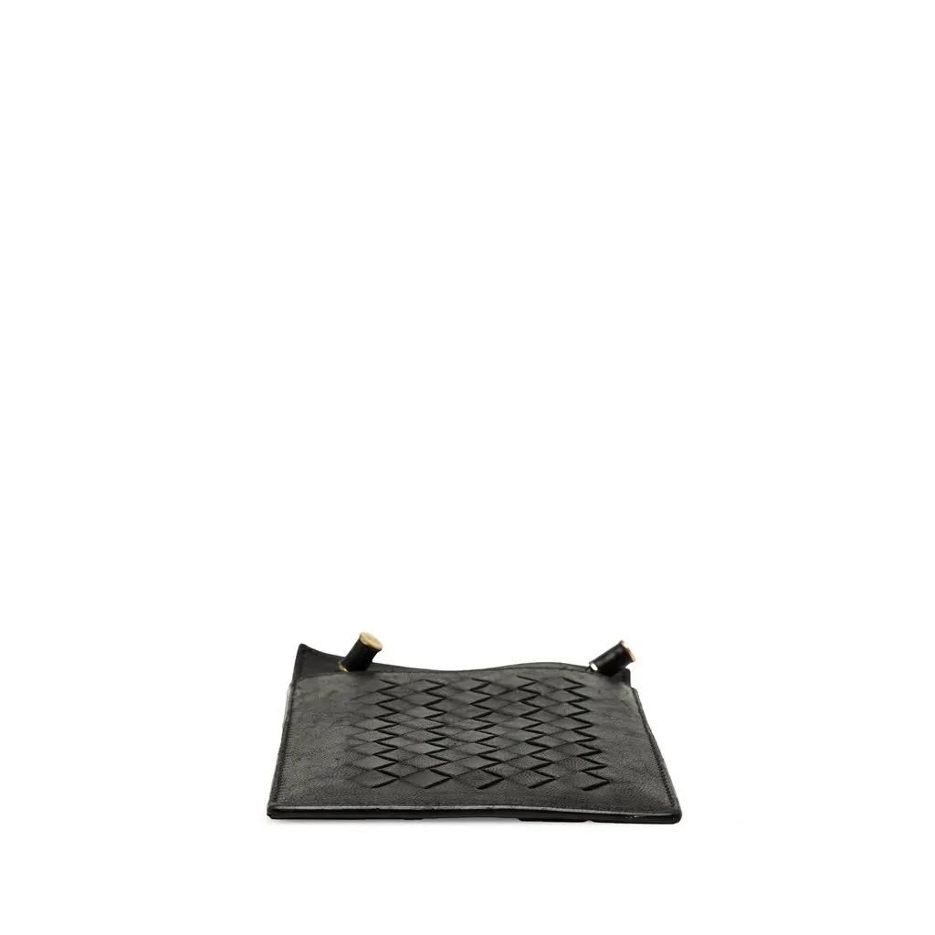 Bottega Veneta Nappa Intrecciato Phone Holder Black Leather Very good - Inside View