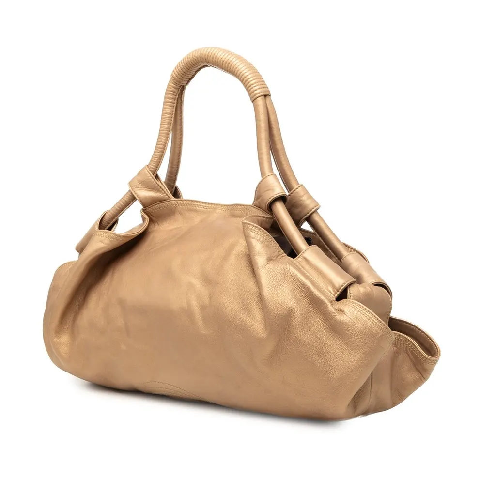 LOEWE Metallic Nappa Aire Gold Leather Very good - Back View