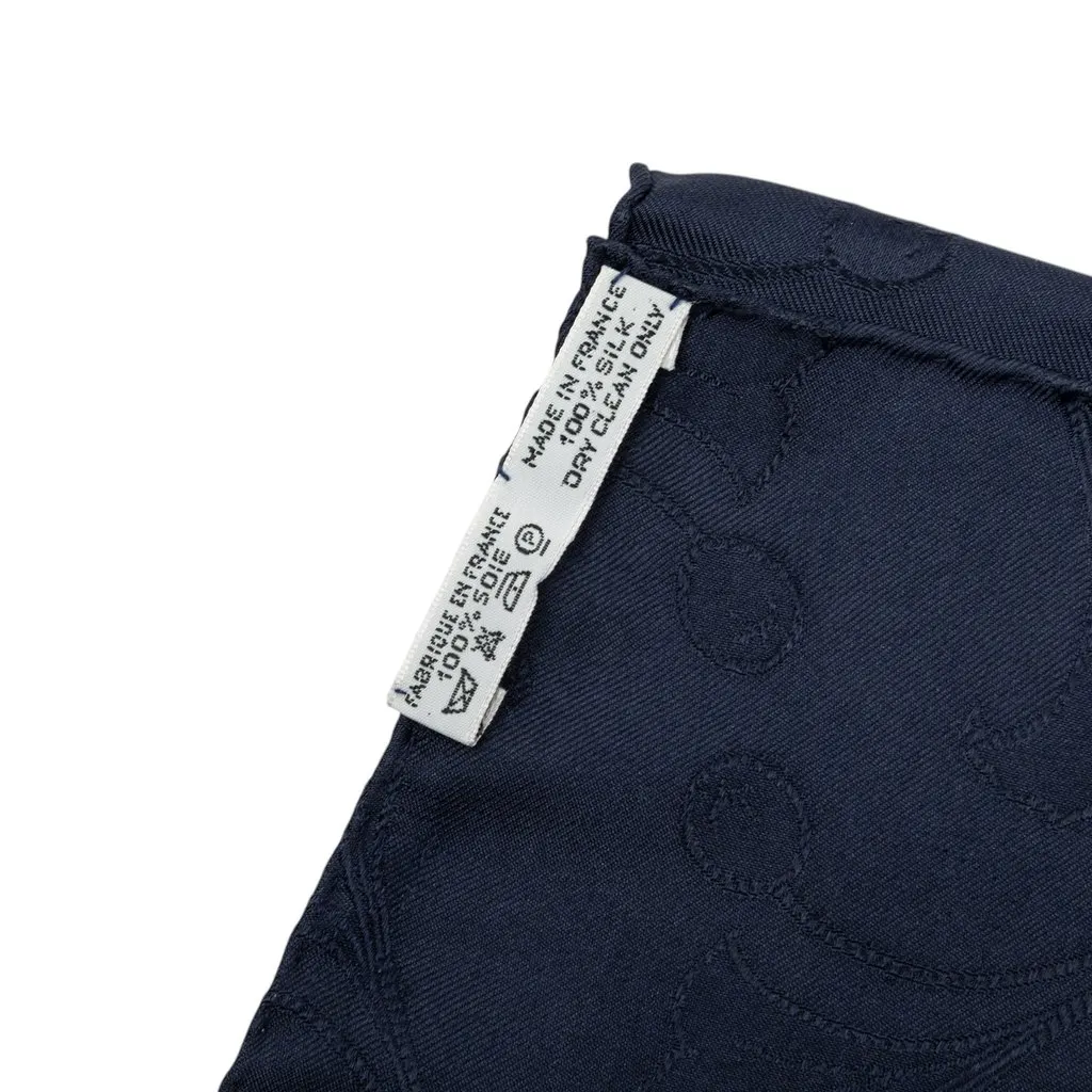 Hermès Daimyo Princes Du Soleil Levant Silk Scarf 90 Blue Silk Very good - Model View