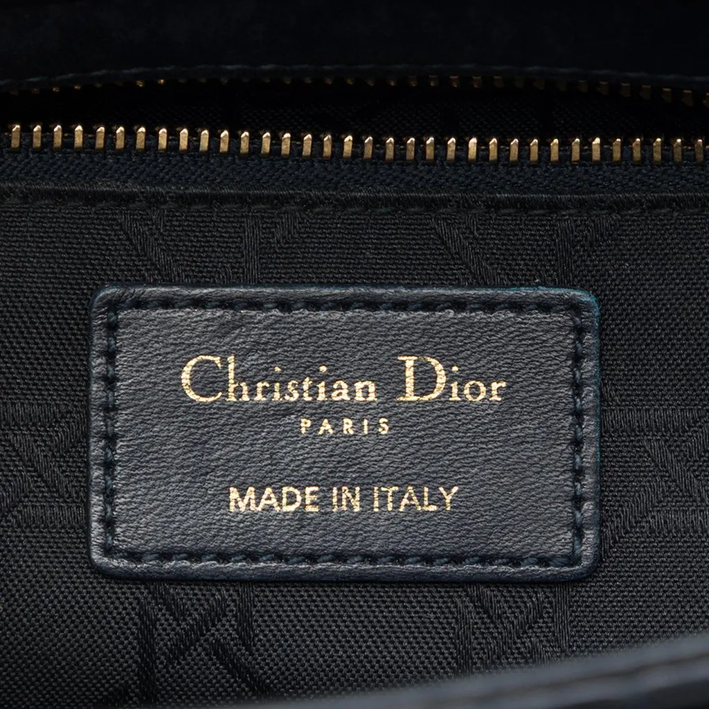 Dior Small Lambskin Cannage My ABCDior Lady Dior Black Leather Good - Box View