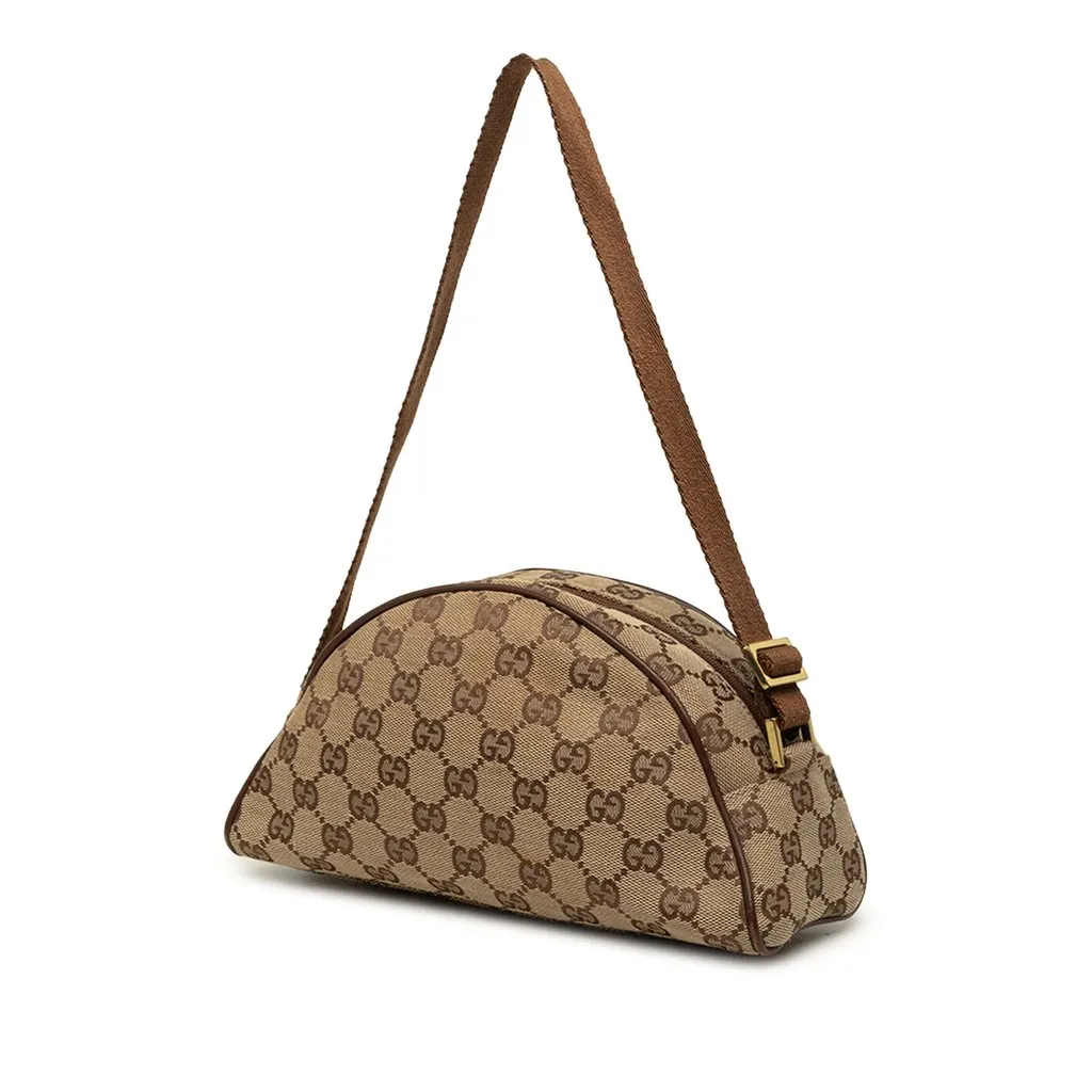 Gucci GG Canvas Shoulder Bag Beige Canvas Very good - Back View
