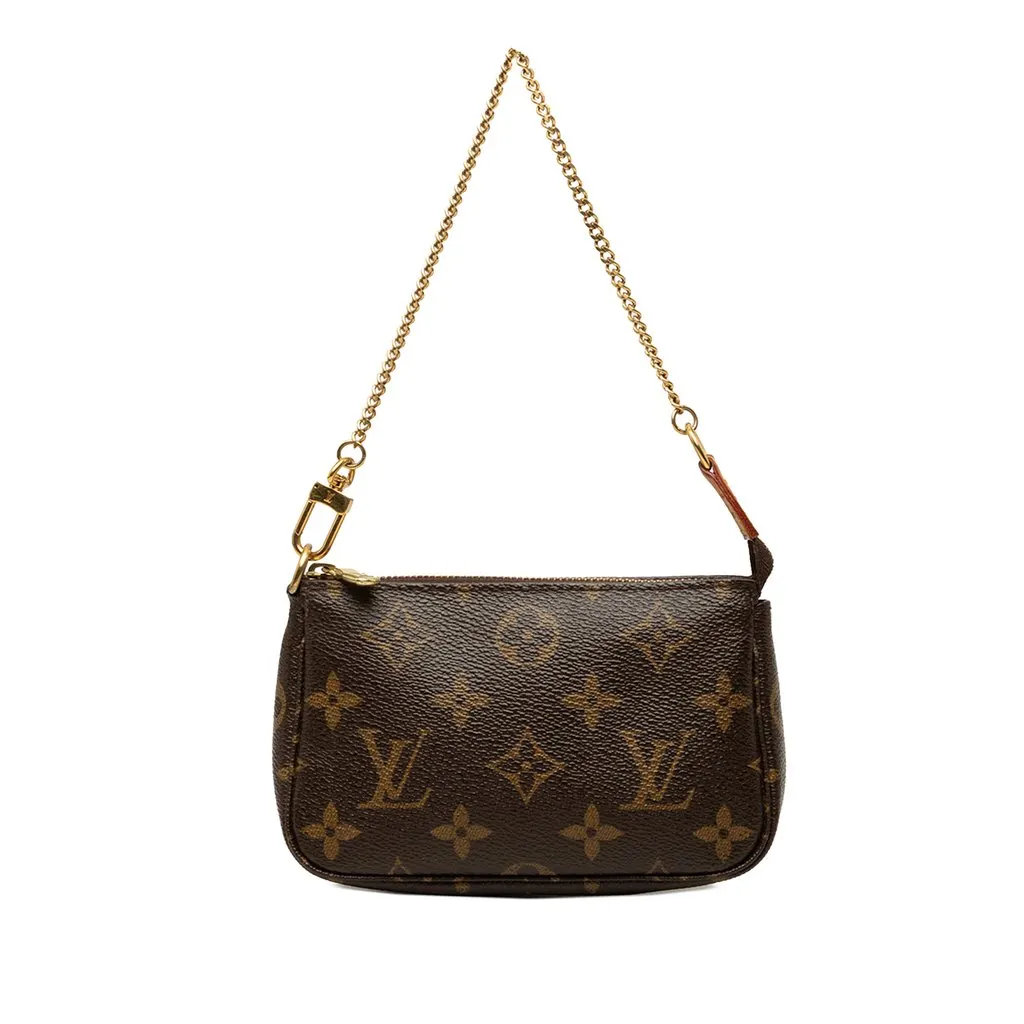 Louis Vuitton Monogram Mini Pochette Accessoires Brown Canvas Very good - Front View