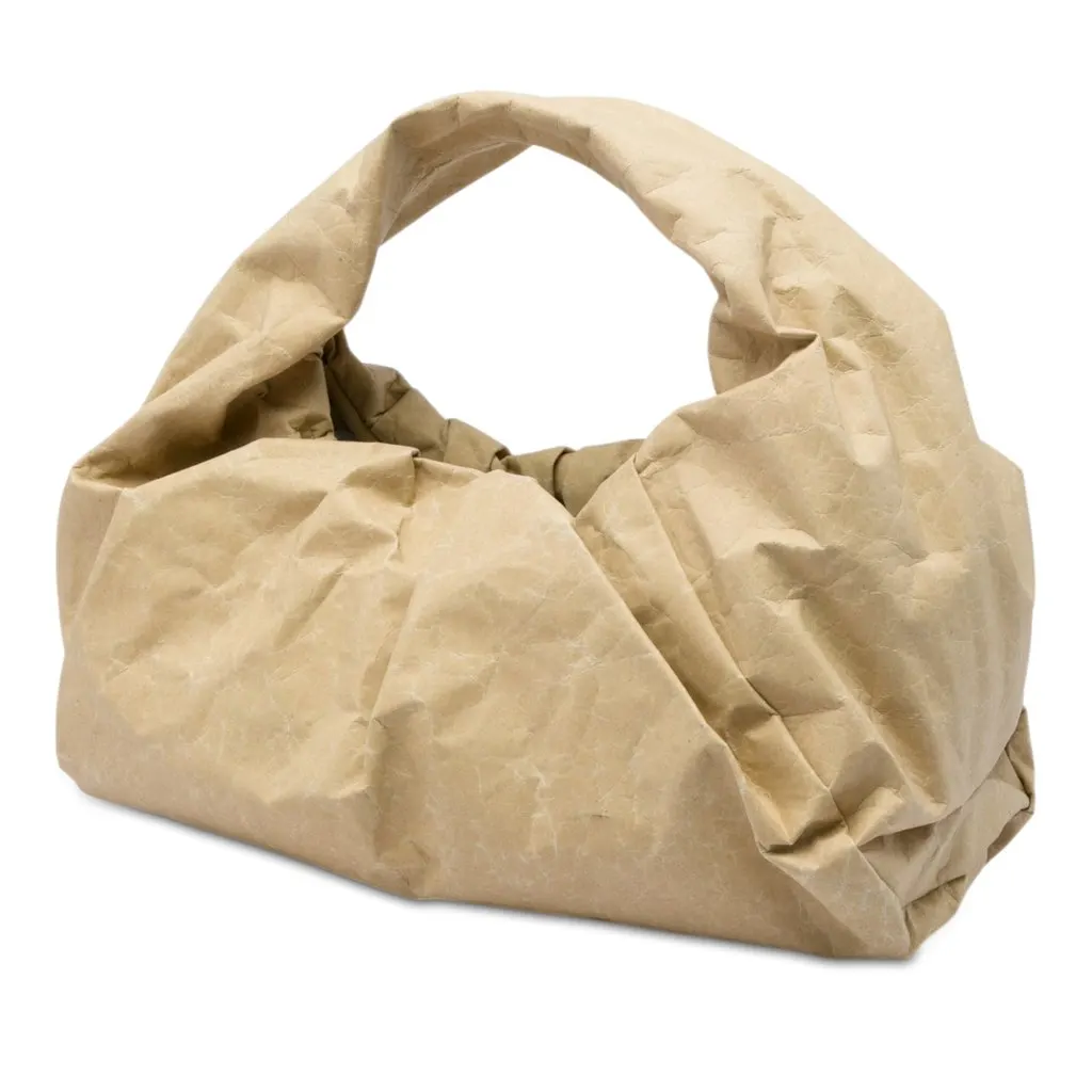 Bottega Veneta Large Kraft Paper The Shoulder Pouch Beige Polyester Very good - Back View