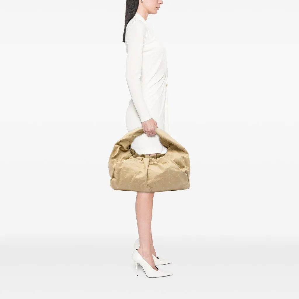 Bottega Veneta Large Kraft Paper The Shoulder Pouch Beige Polyester Very good - Box View