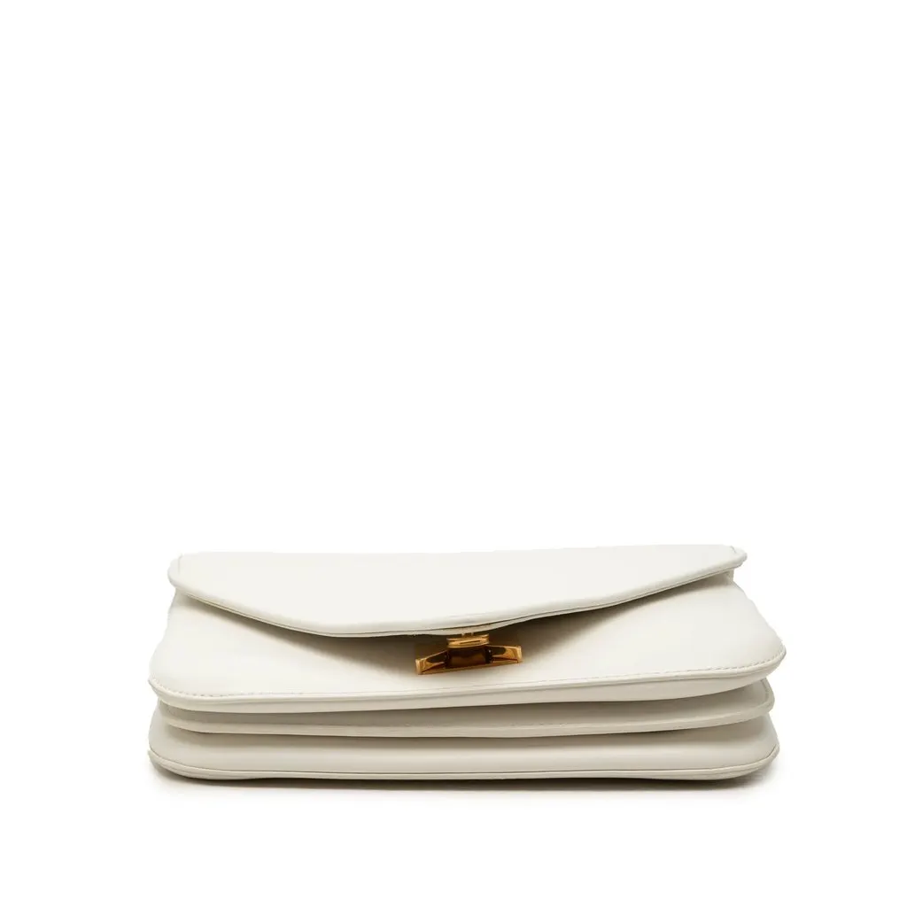 Bottega Veneta Small Leather Mount Envelope Chain Bag White Leather Very good - Inside View